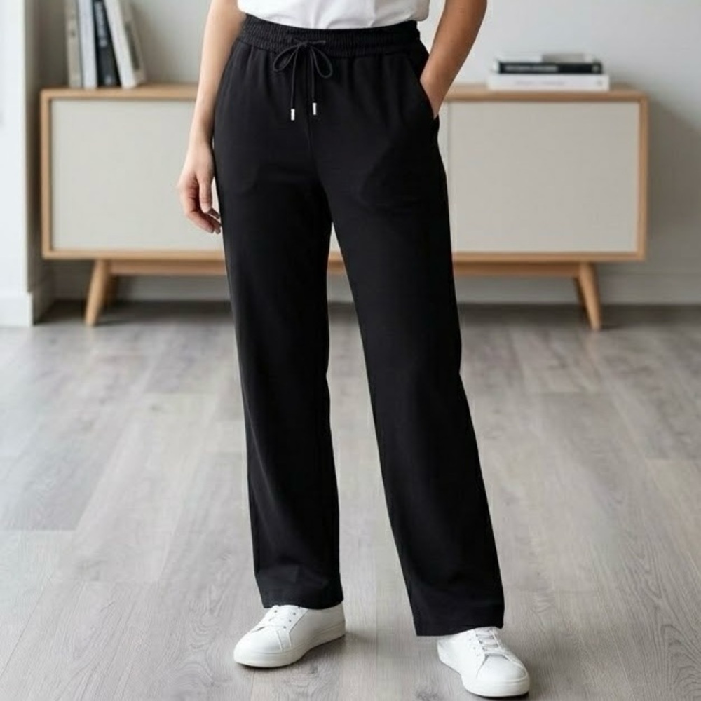 Aje Studio Airlie Relaxed Linen Cotton Blend Wide-Leg Drawstring Boho Pants Chic
